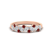 0.50-carat-pear-diamond-and-ruby-anniversary-wedding-band-in-rose-gold-FD9174BGRUDR-0.50CT-NL-RG